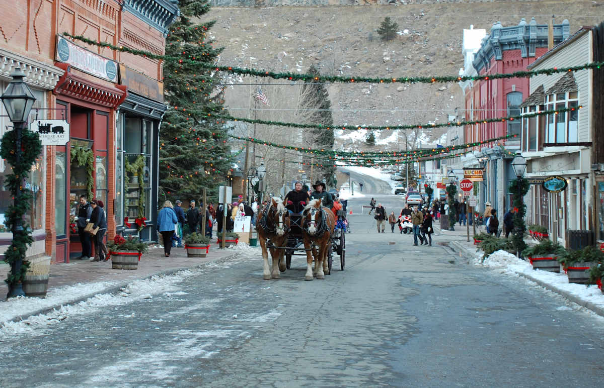horse drawn carriage on street