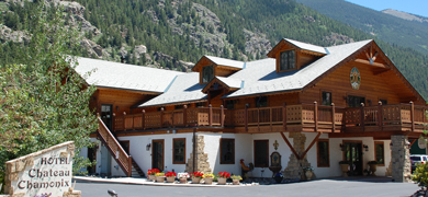 Hotel Chateau Chamonix is a lovely winter lodge.
