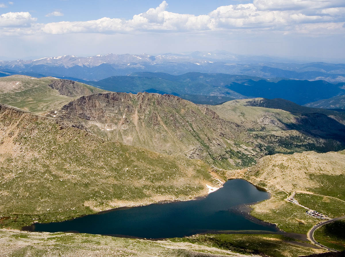 summit lake park from the summit of the 1434, mount evans
