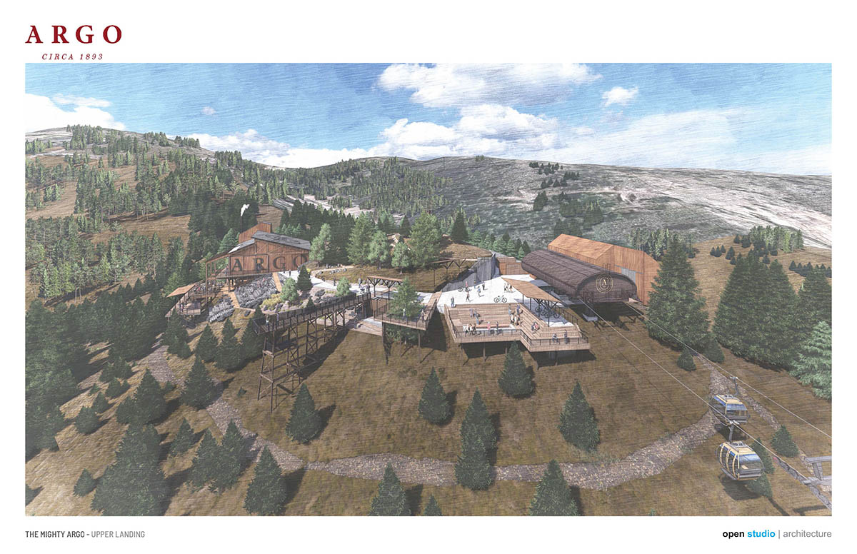 An artist rendering of the awesome Argo Mill and its new gondola.