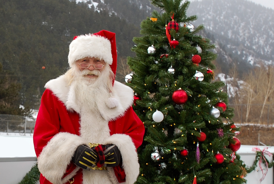 Idaho Springs Colorado Christmas Santa Tree Lighting