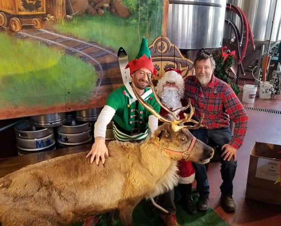 Tommyknocker Brewery Christmas Idaho Springs Colorado with Santa