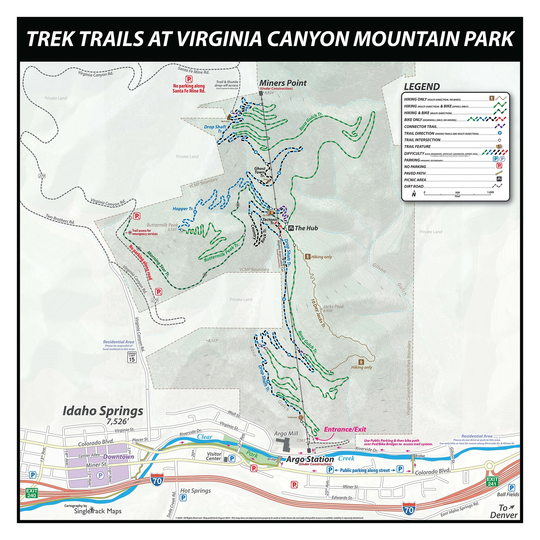 Virginia Canyon Mountain Park VCMP Map