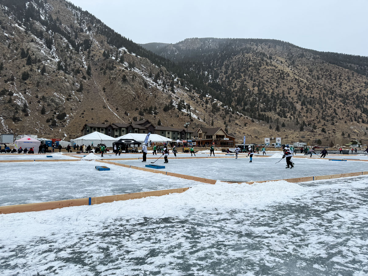 Georgetown Lake Ice Hockey Colorado Pond Hockey